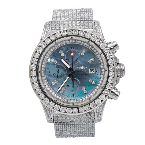 mens breitling watches with diamonds|breitling men's watch.